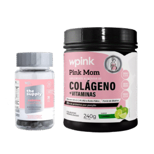 Colágeno pink mom de limao - 240g + cabelos e unhas x - wp