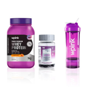 Three Premium Whey Protein Baunilha WP – 1 KG + Cabelos e Unhas + Coqueteleira Brinde