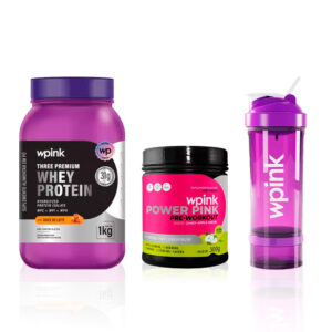Three Premium Whey Protein WP – 1 KG + Pré-Treino+ Coqueteleira Brinde
